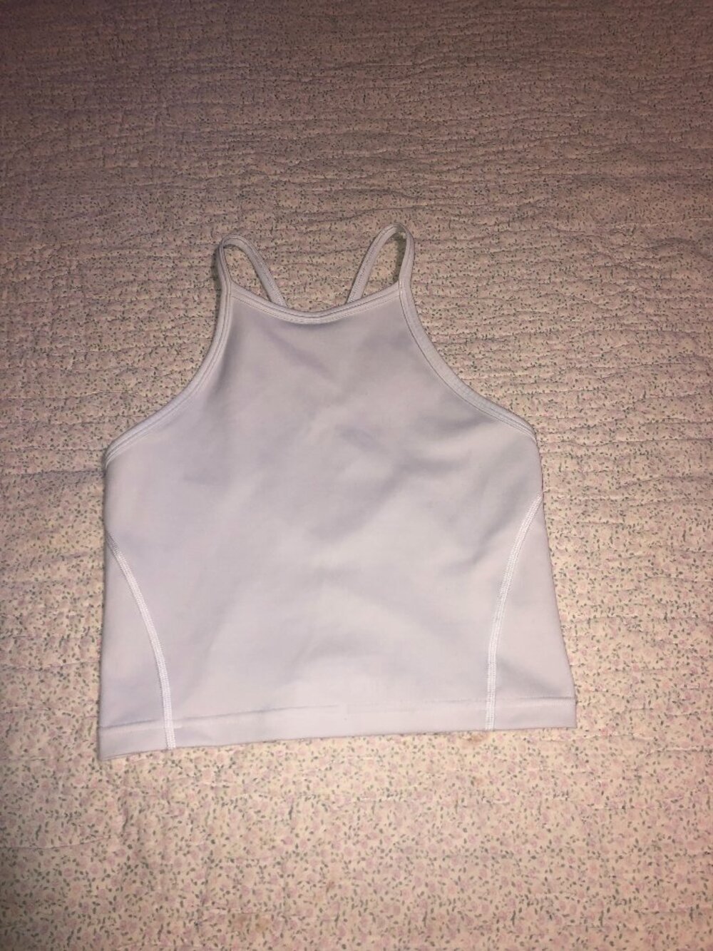 Lululemon White Activewear Tank Top, Size Small